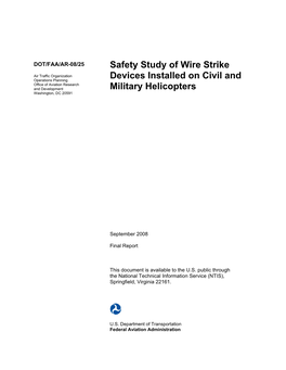 Wire Strike Devices Installed on Civil and Military Helicopters