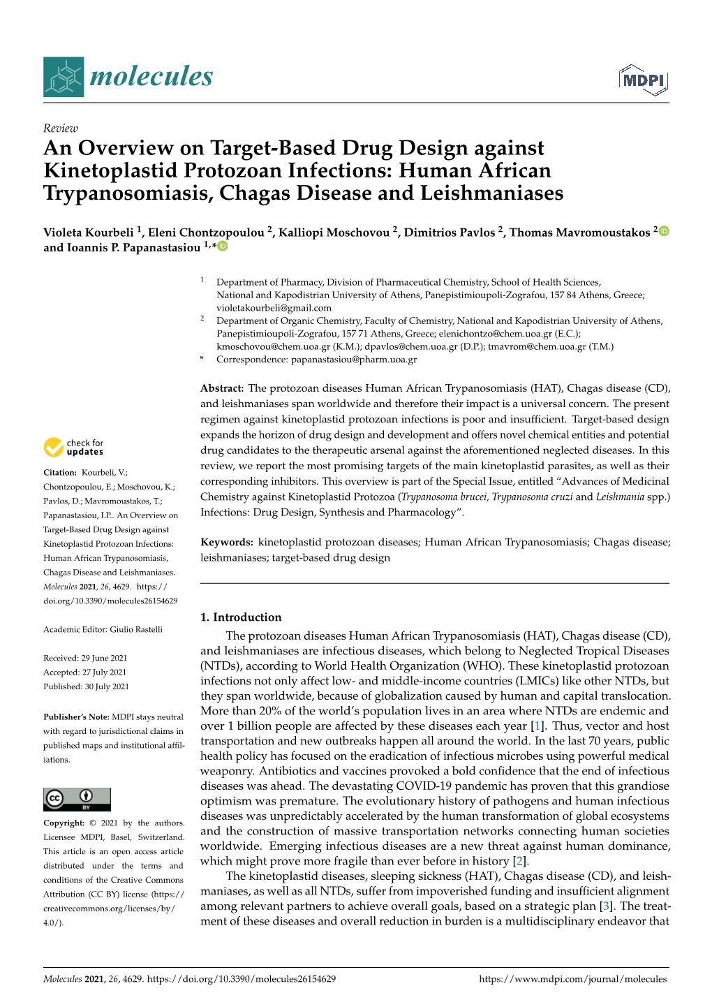 Human African Trypanosomiasis, Chagas Disease and Leishmaniases