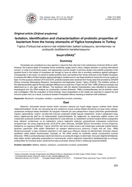 Isolation, Identification and Characterization of Probiotic