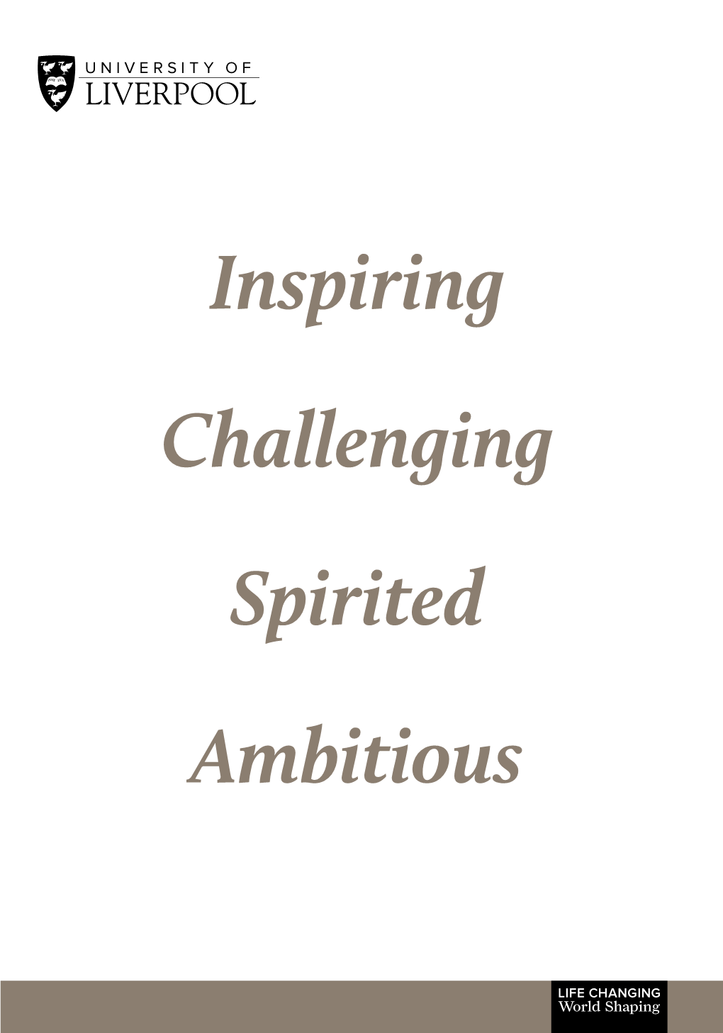 Inspiring Challenging Spirited Ambitious 2 / WELCOME 3