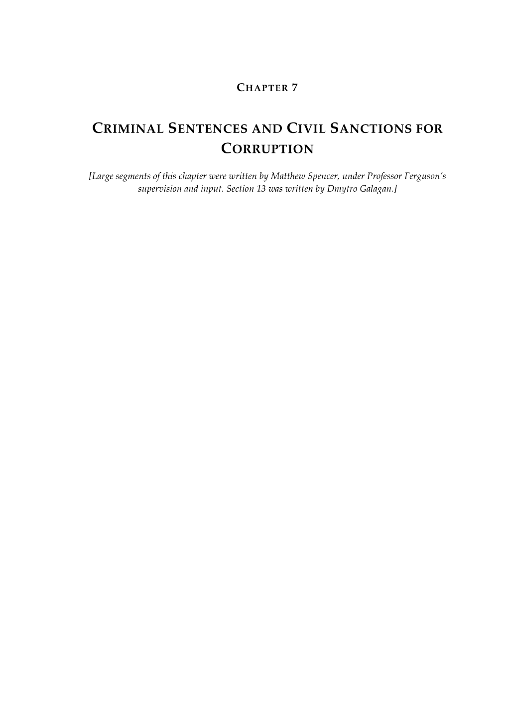 Criminal Sentences and Civil Sanctions for Corruption