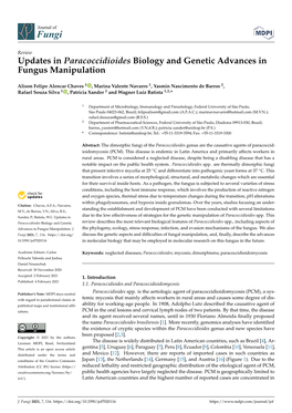 Updates in Paracoccidioides Biology and Genetic Advances in Fungus Manipulation