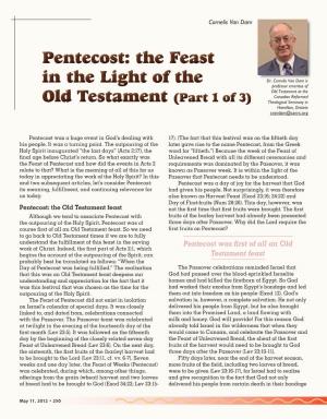 Pentecost: the Feast in the Light of the Old Testament (Part 1 of 3)