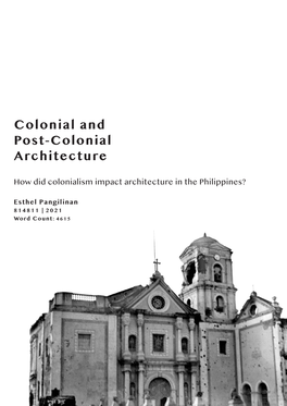 Colonial and Post-Colonial Architecture