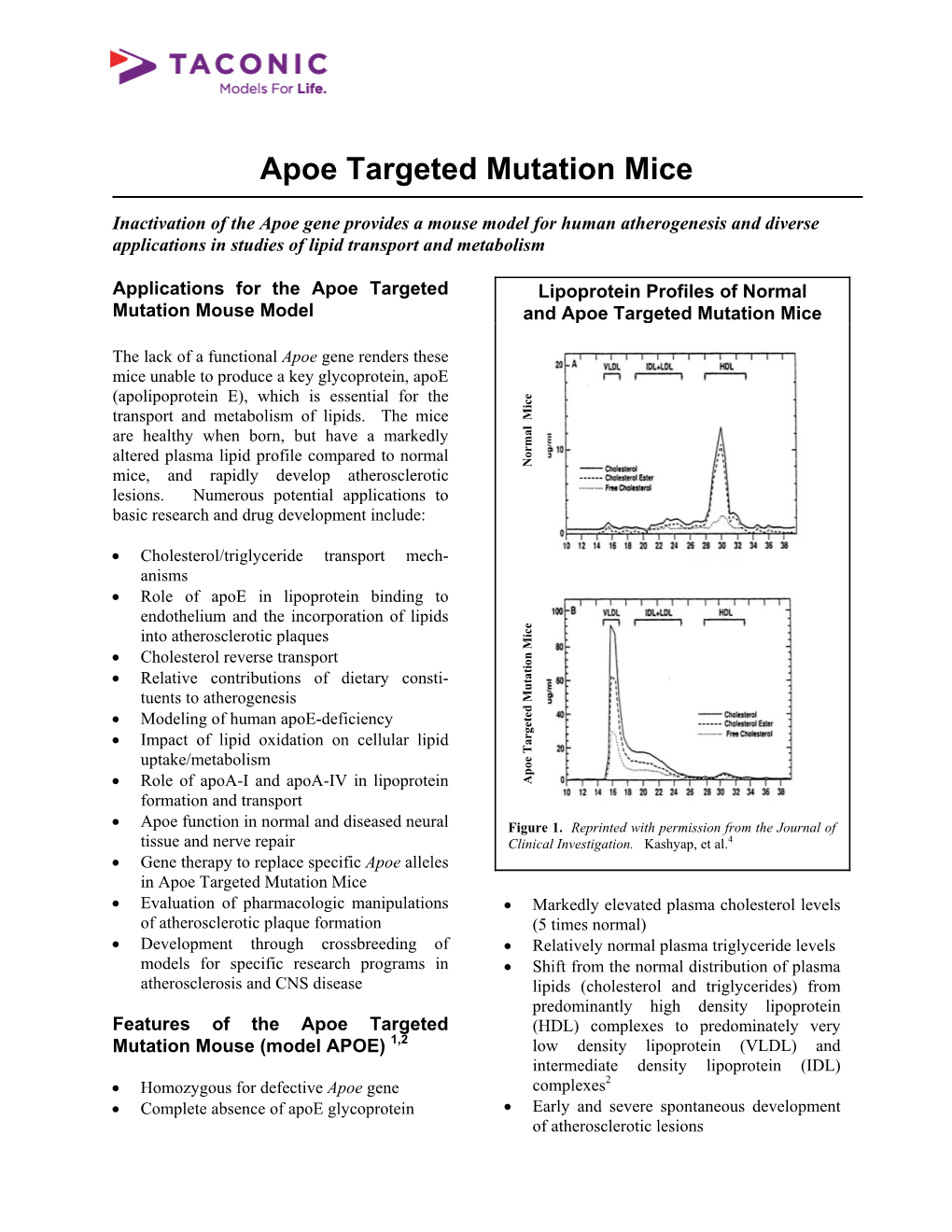 Apoe Targeted Mutation Mice