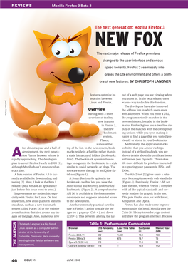 New Fox the Next Major Release of Firefox Promises Changes to the User Interface and Serious Speed Benefits