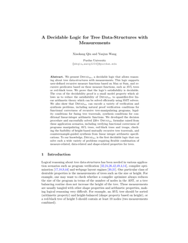 A Decidable Logic for Tree Data-Structures with Measurements