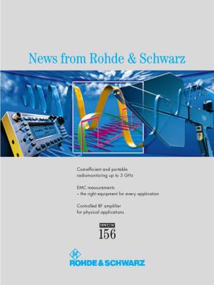 News from Rohde & Schwarz