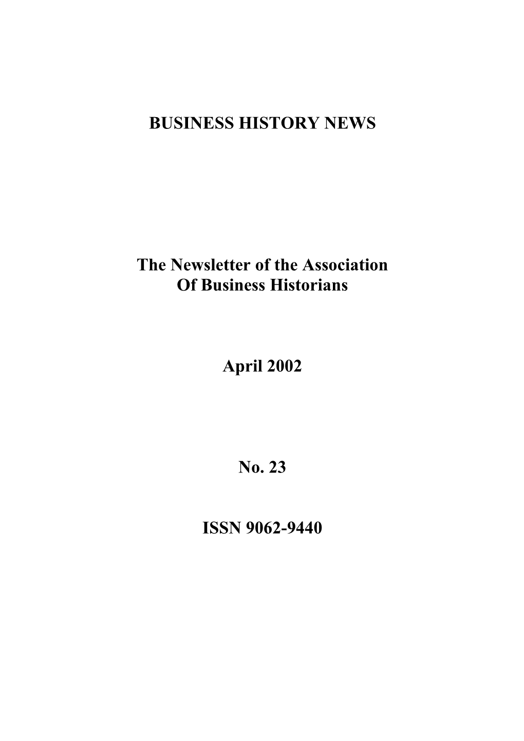 Business History News