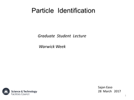 Particle Identification