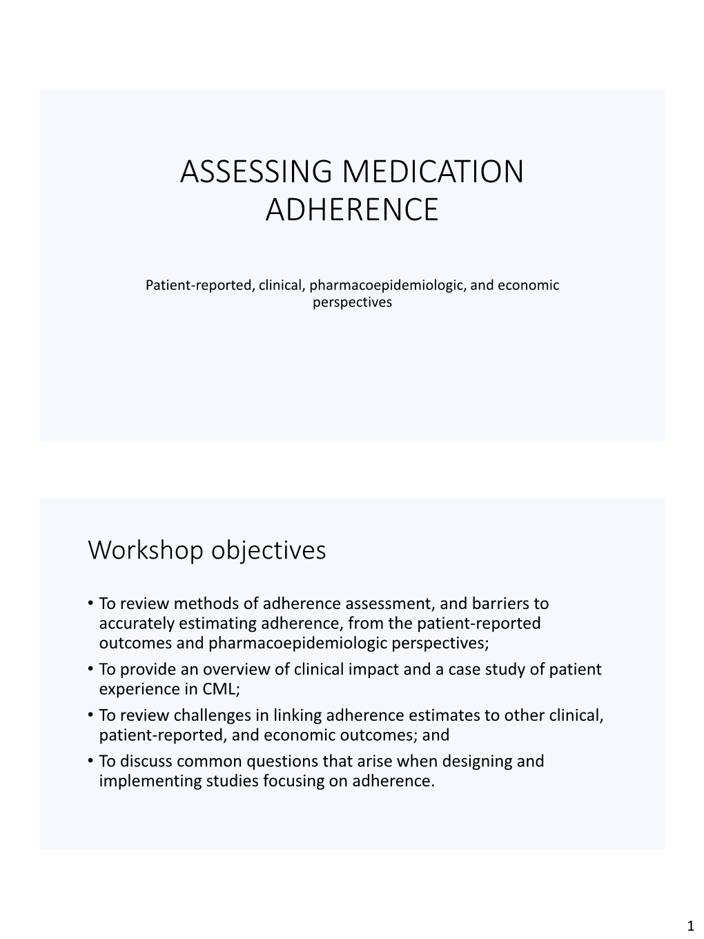 Assessing Medication Adherence