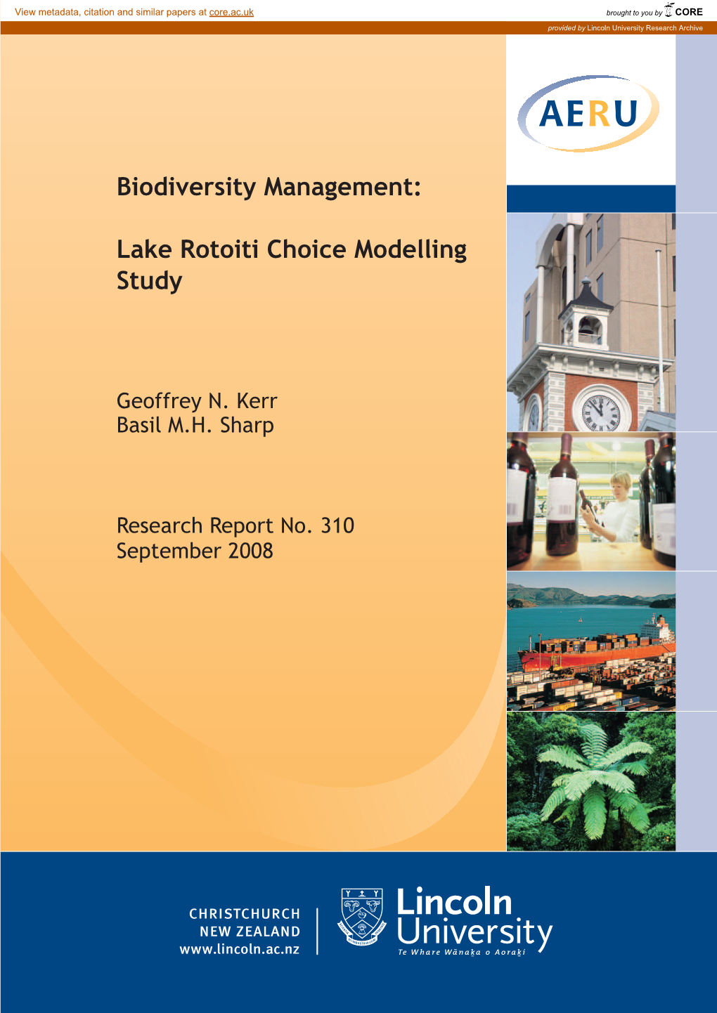 Lake Rotoiti Choice Modelling Study