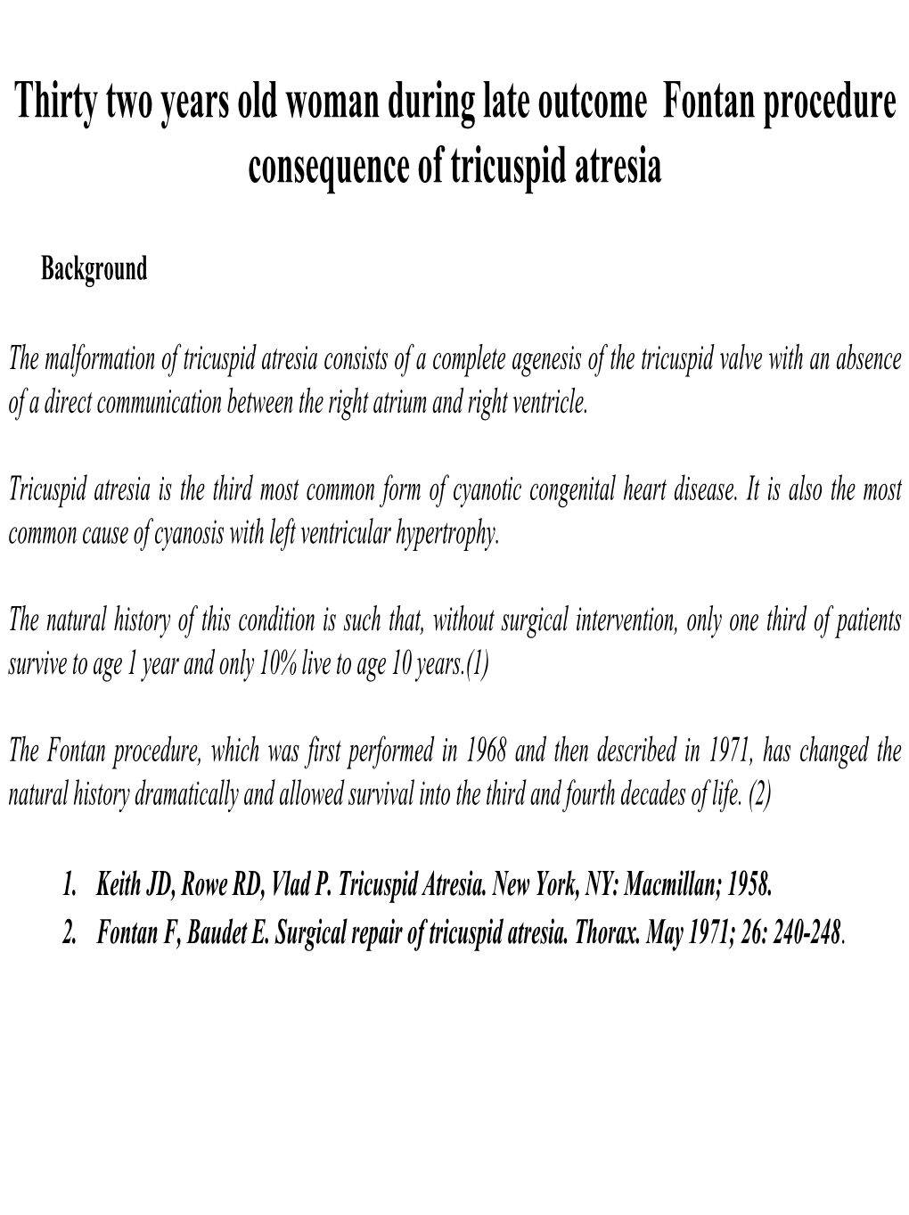 Tricuspid Atresia