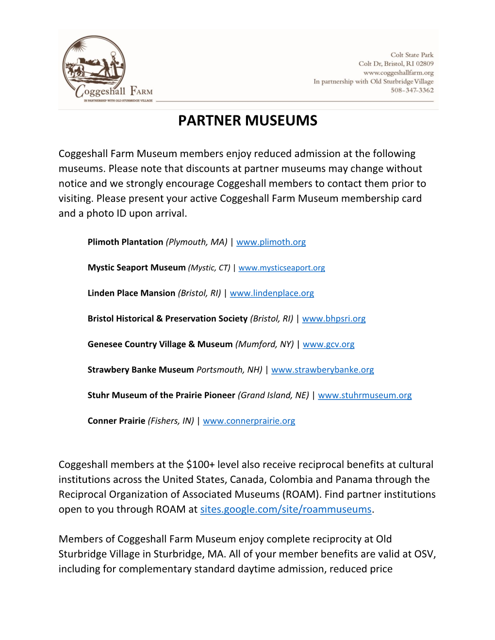 Partner Museums