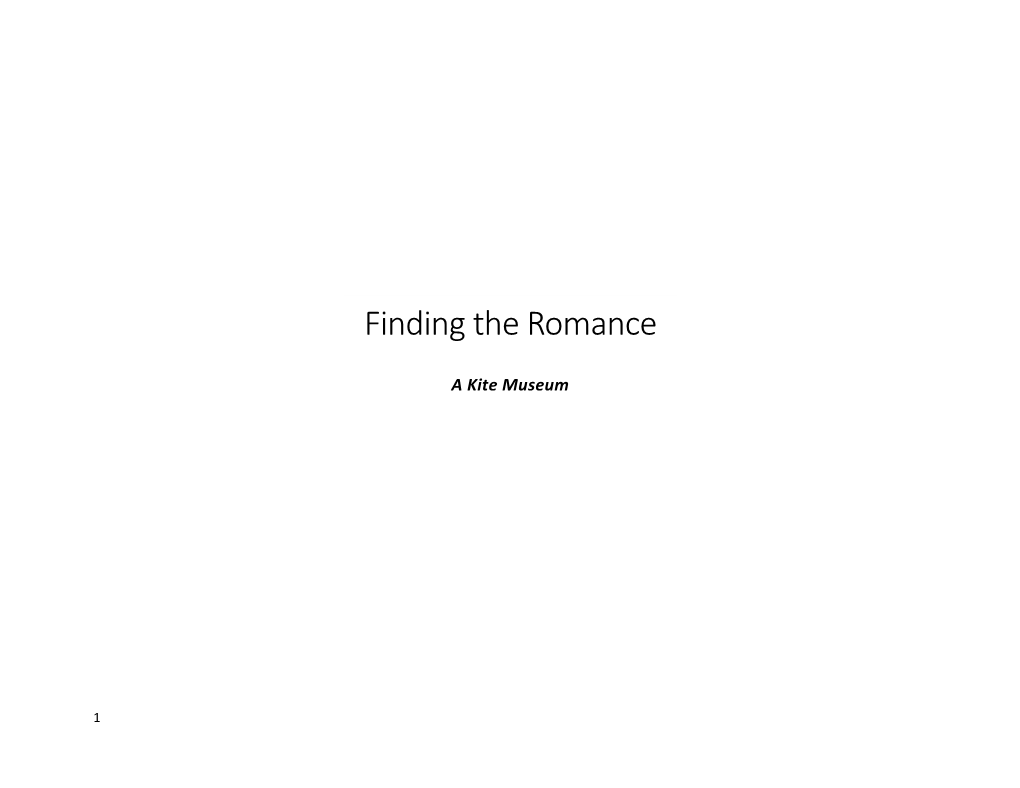 Finding the Romance