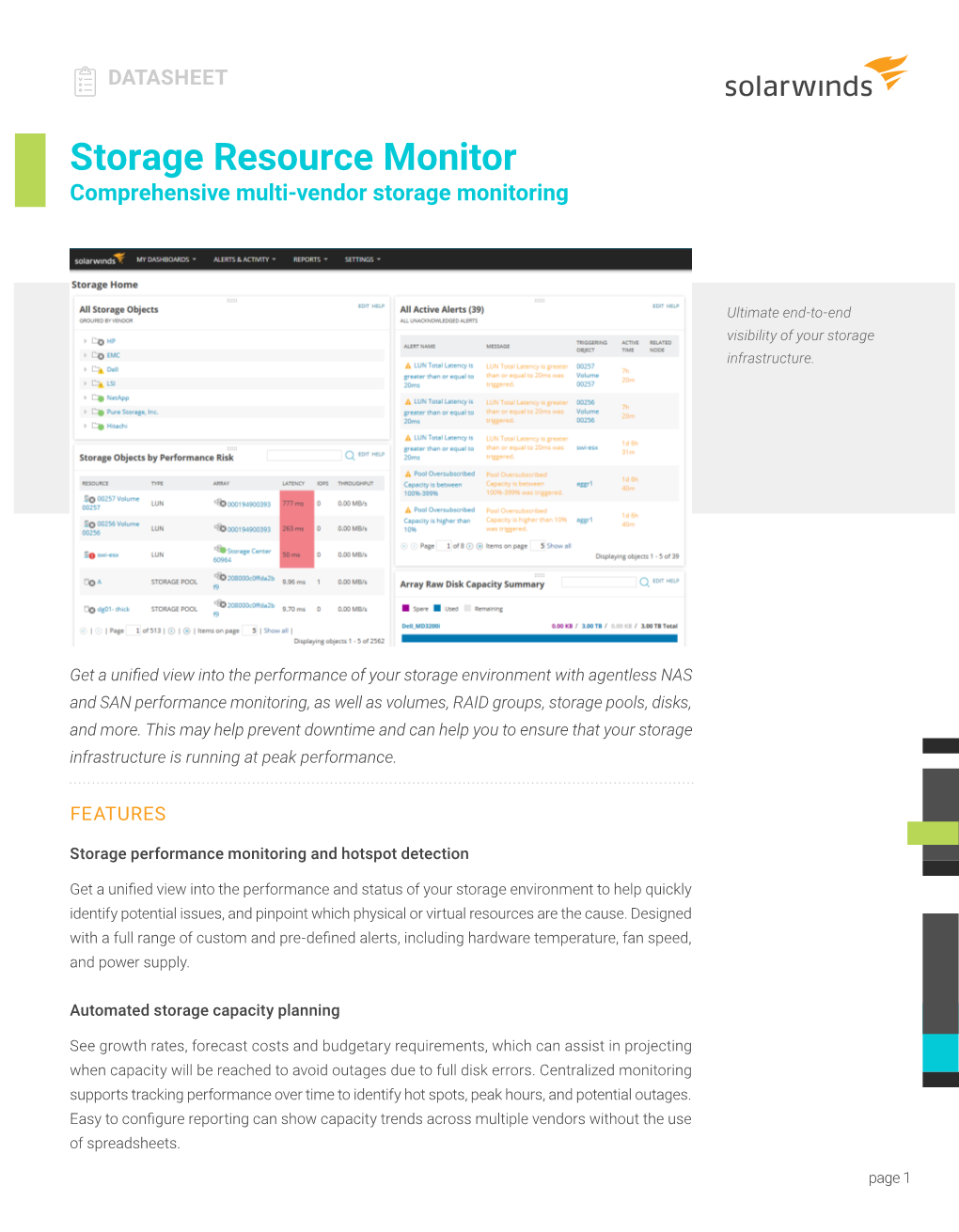 Storage Resource Monitor Comprehensive Multi-Vendor Storage Monitoring