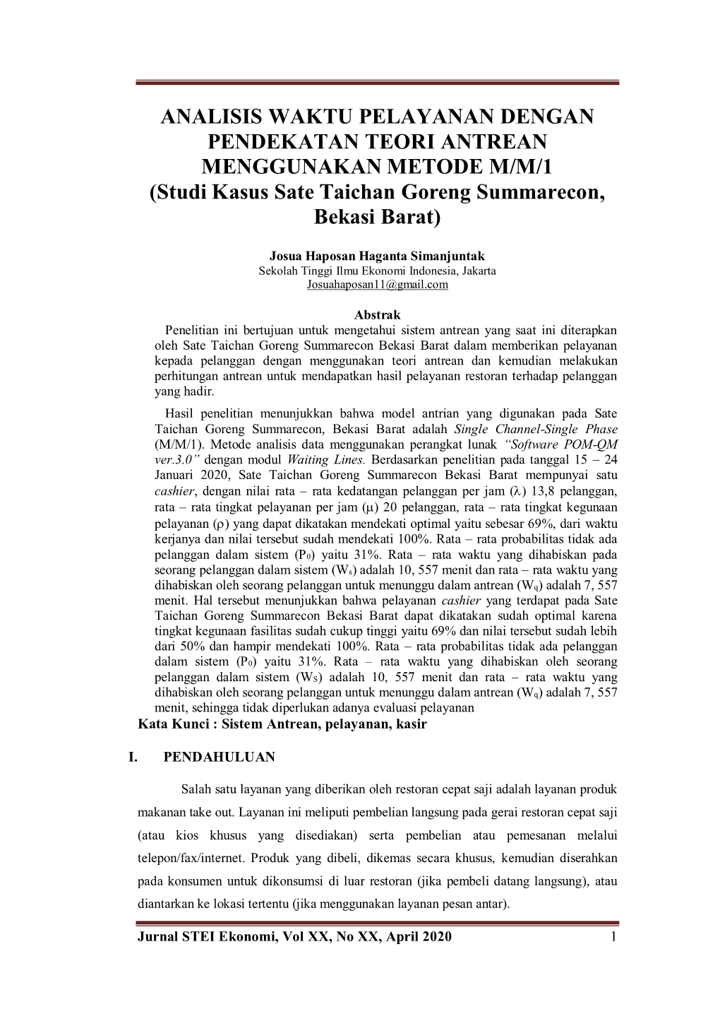 Contoh Format Jurnal