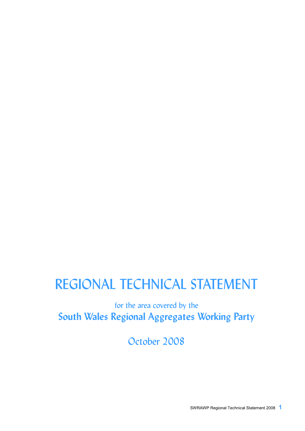 SWRAWP Regional Technical Statement 2008.Pub
