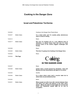 Cooking in the Danger Zone Srs 3 Israel & Palestine Territories UK