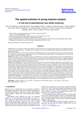 The Spatial Evolution of Young Massive Clusters I