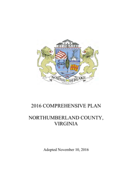 2016 Comprehensive Plan Northumberland County, Virginia
