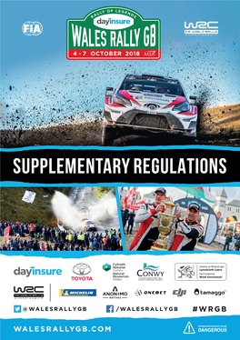 Dayinsure Wales Rally GB Supplementary Regulations