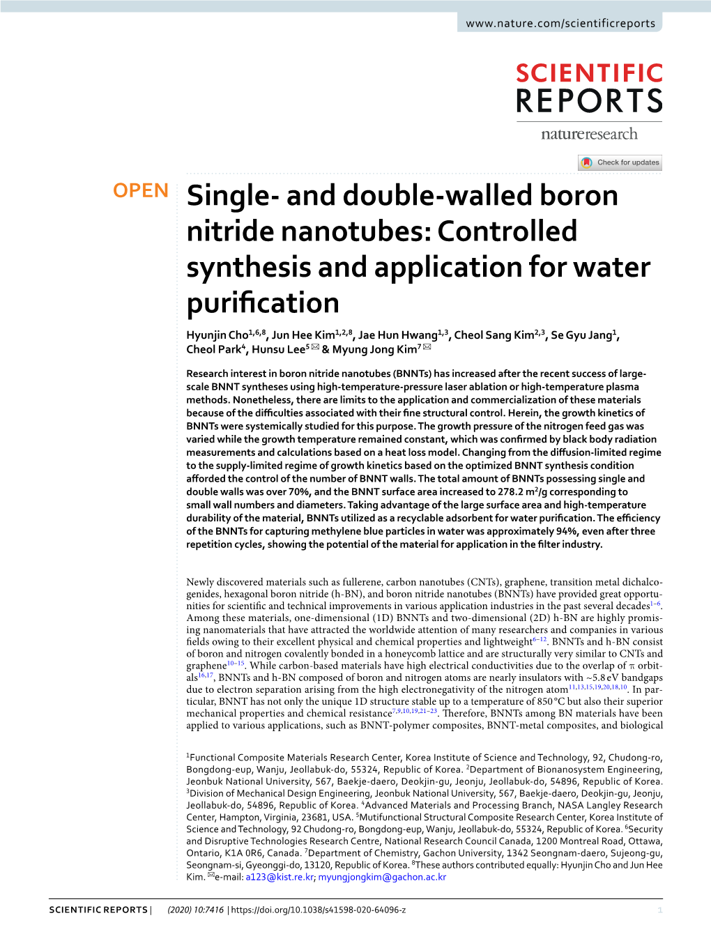 And Double-Walled Boron Nitride Nanotubes