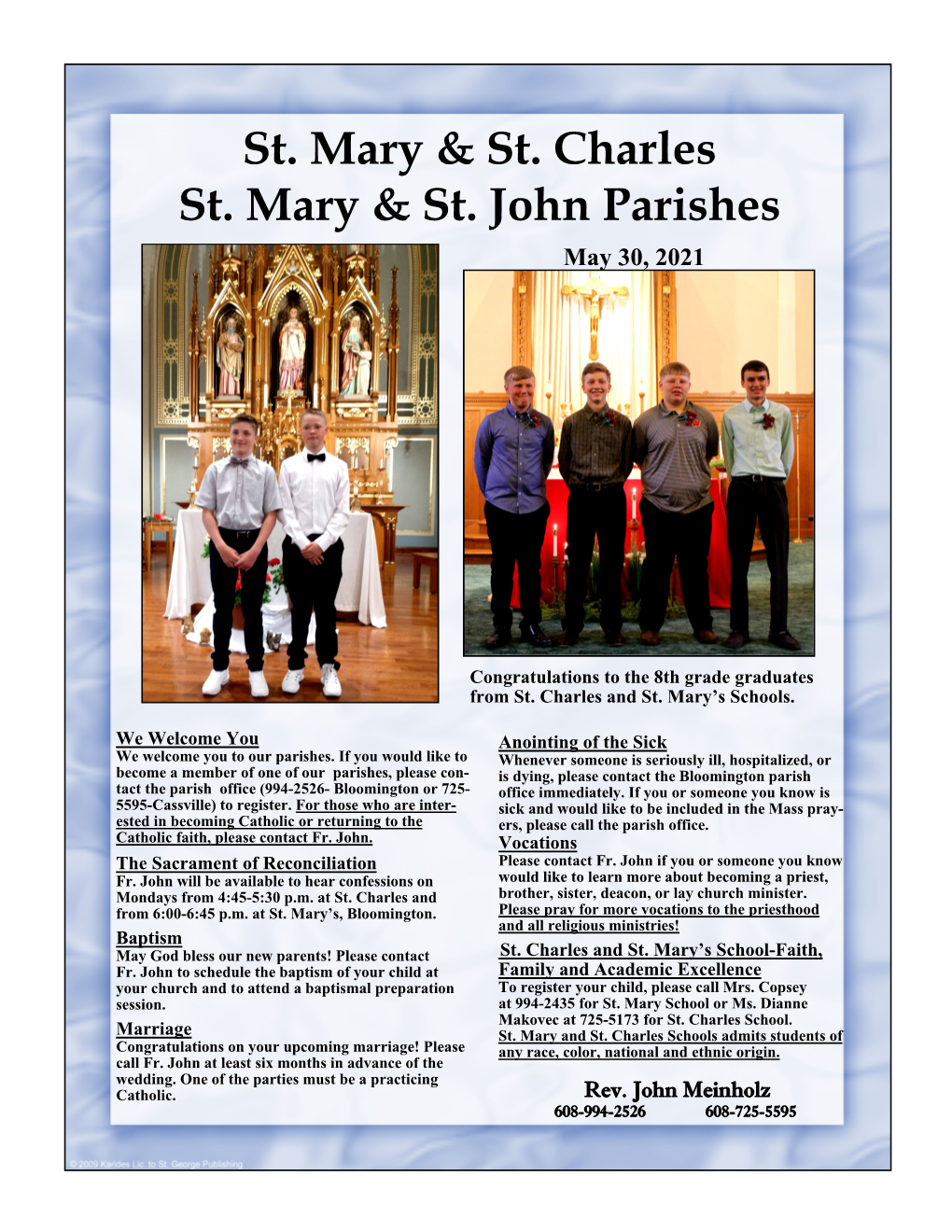 St. Mary & St. Charles St. Mary & St. John Parishes