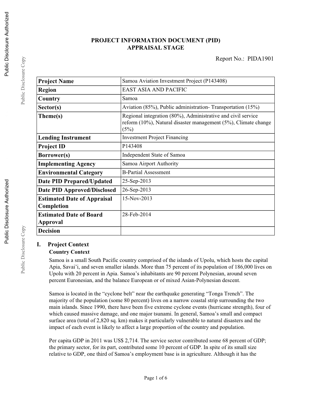 World Bank Document