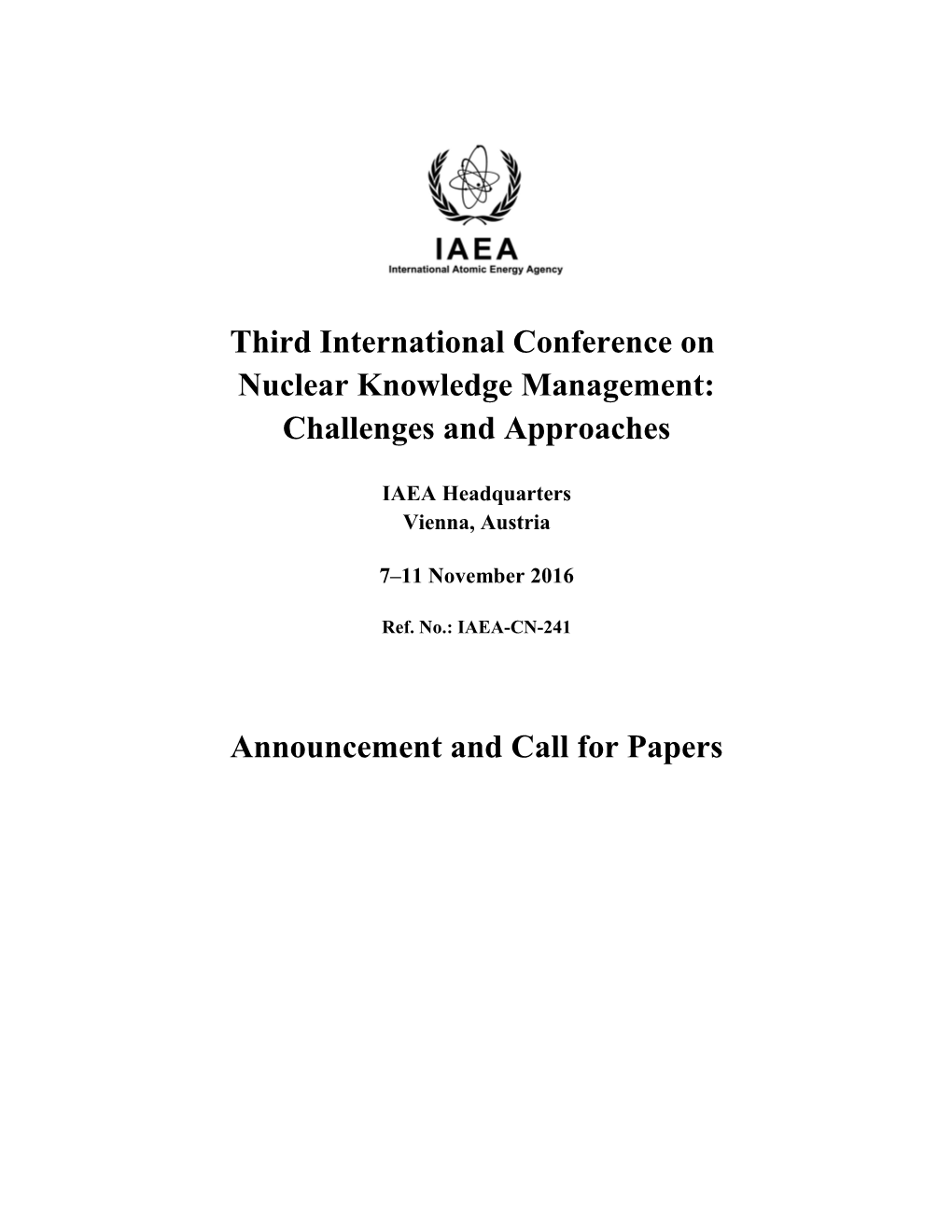 Third International Conference On