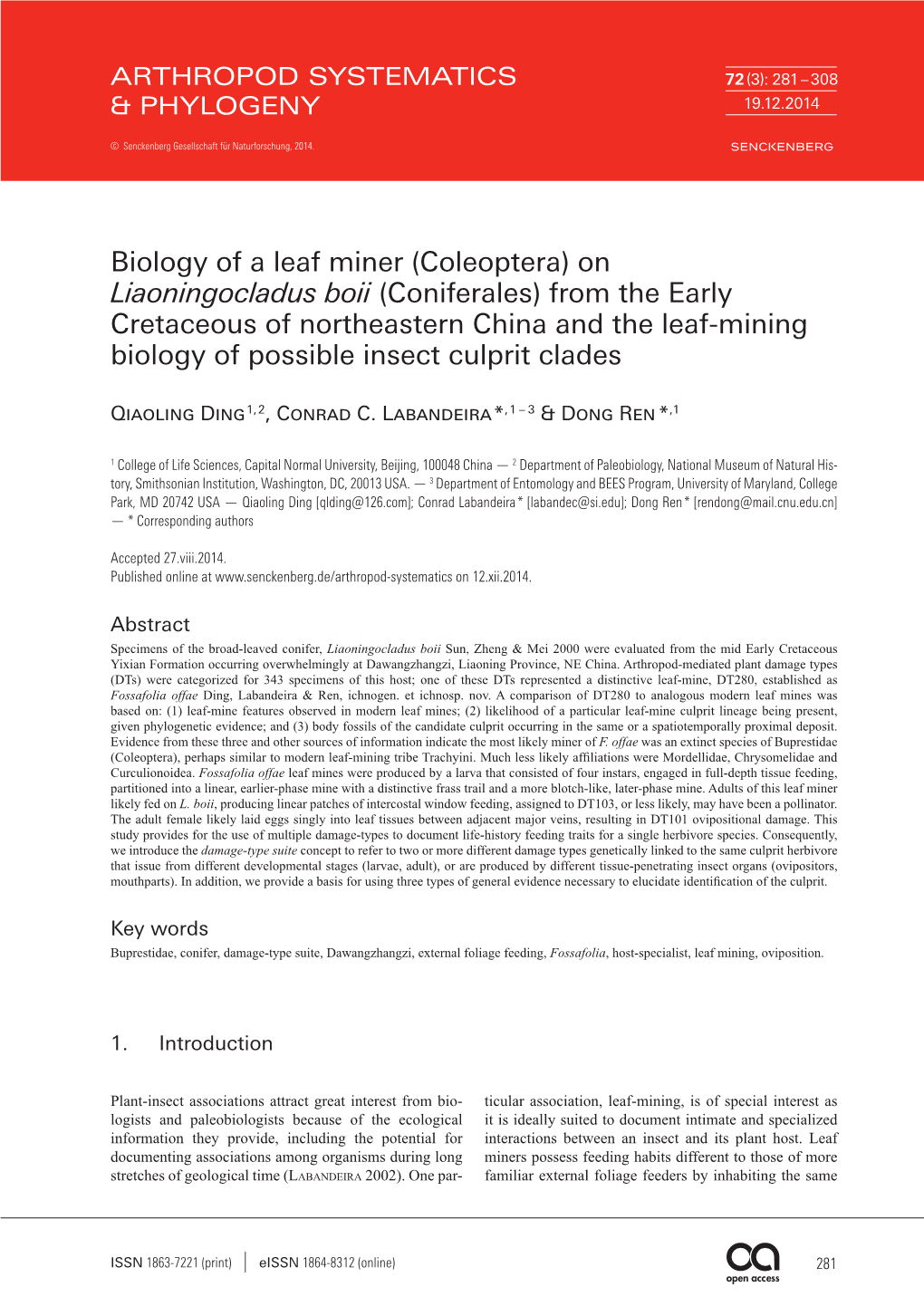 Biology of a Leaf Miner (Coleoptera)