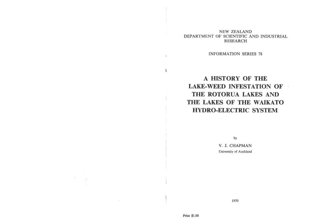 A HISTORY of TTIE TFIE LAKES of the \Ryaikato