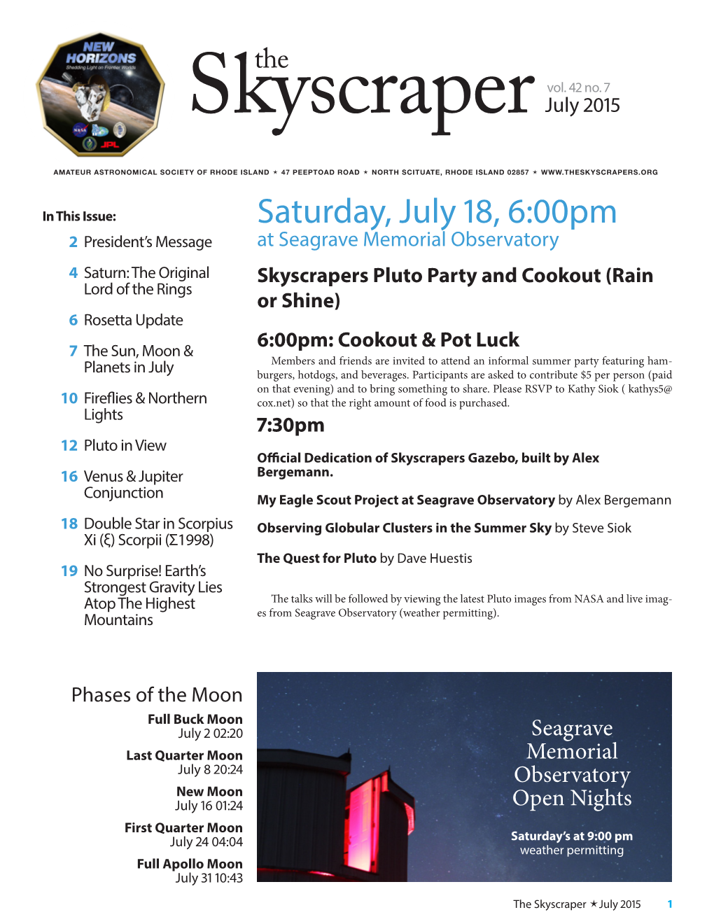 Newsletter Archive the Skyscraper July 2015