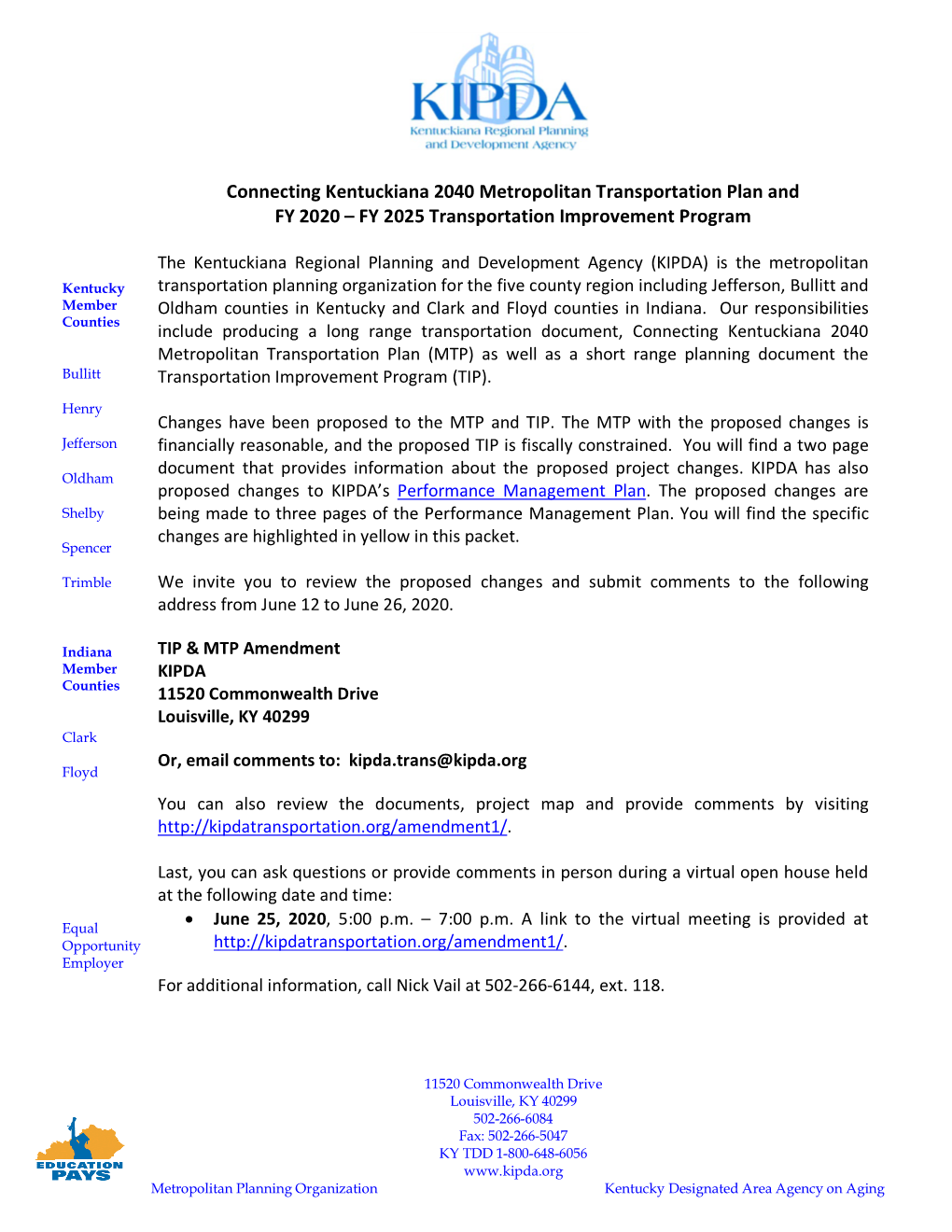 FY 2025 Transportation Improvement Program