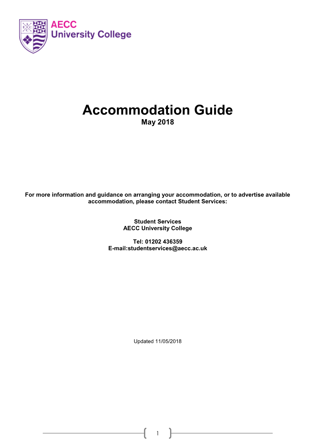 Accommodation Guide May 2018