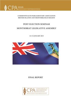 Post-Election Seminar in Montserrat