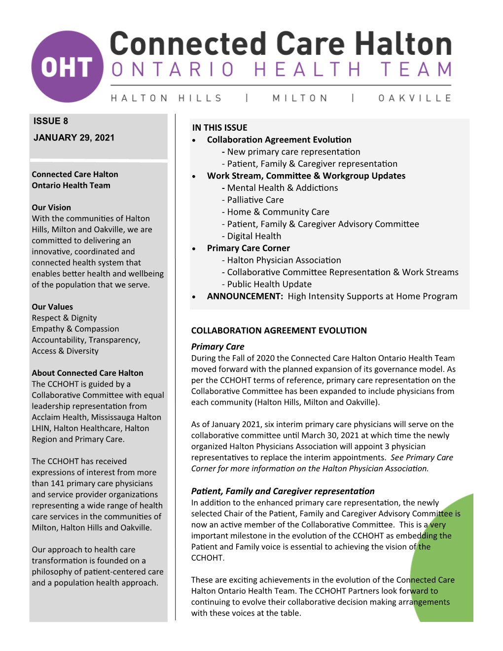 COLLABORATION AGREEMENT EVOLUTION Primary Care Patient