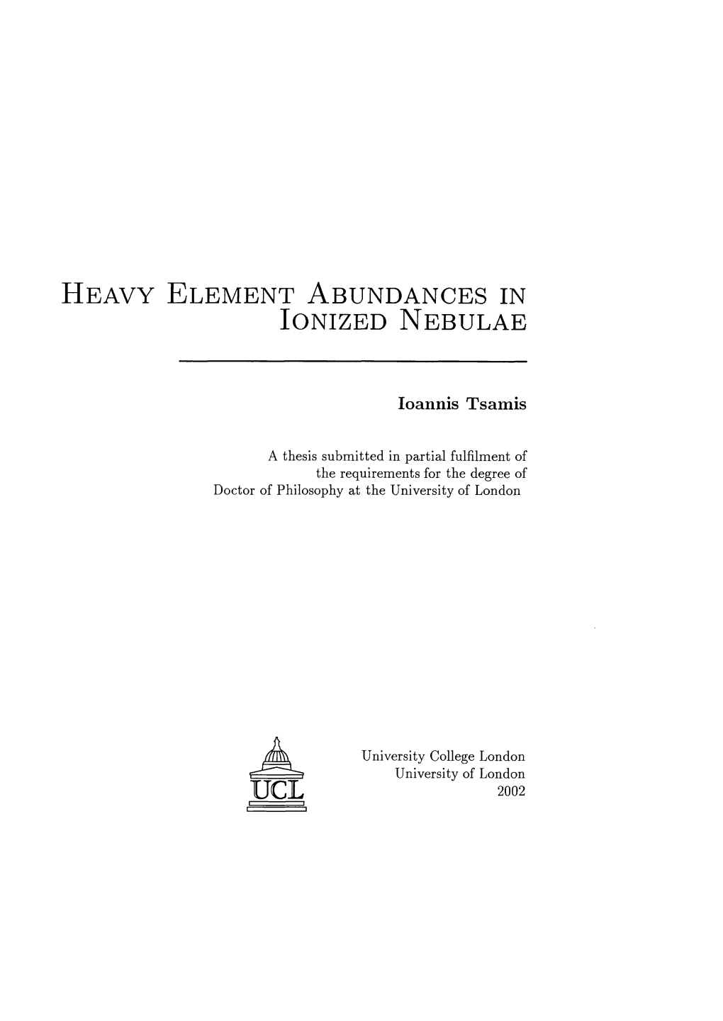 Heavy Element Abundances in Ionized Nebulae