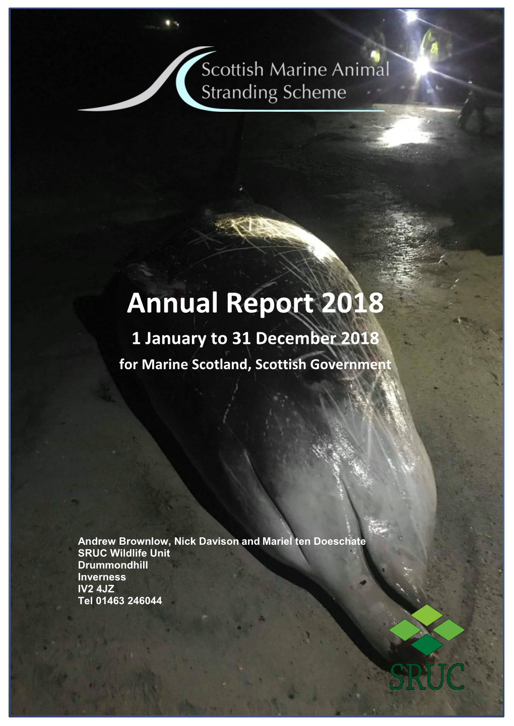 Annual Report 2018 1 January to 31 December 2018 for Marine Scotland, Scottish Government