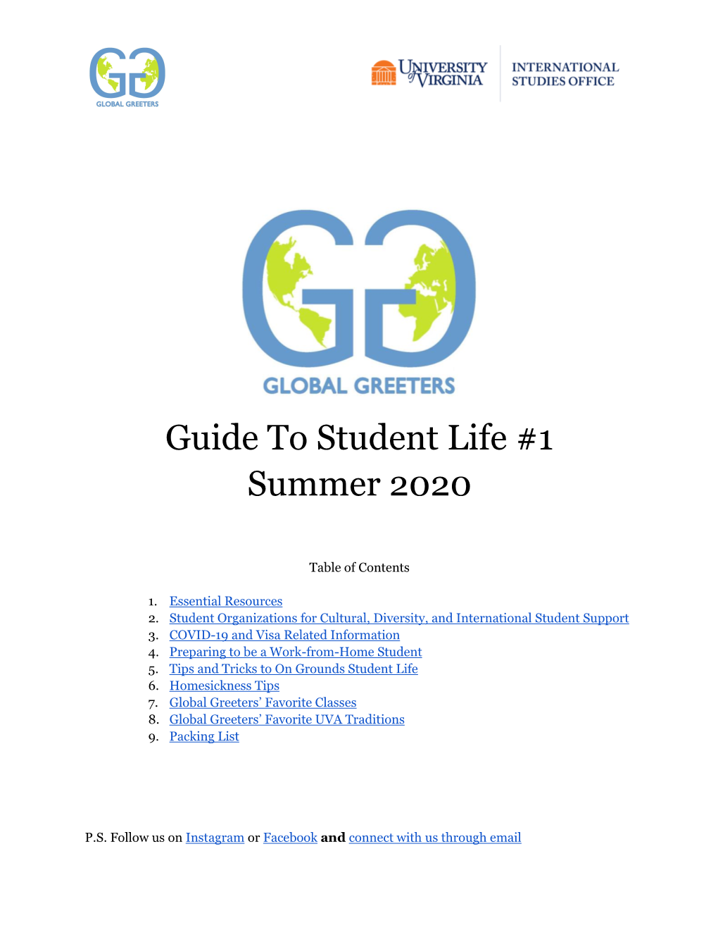 Guide to Student Life #1 Summer 2020