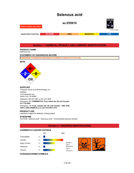 Selenous Acid