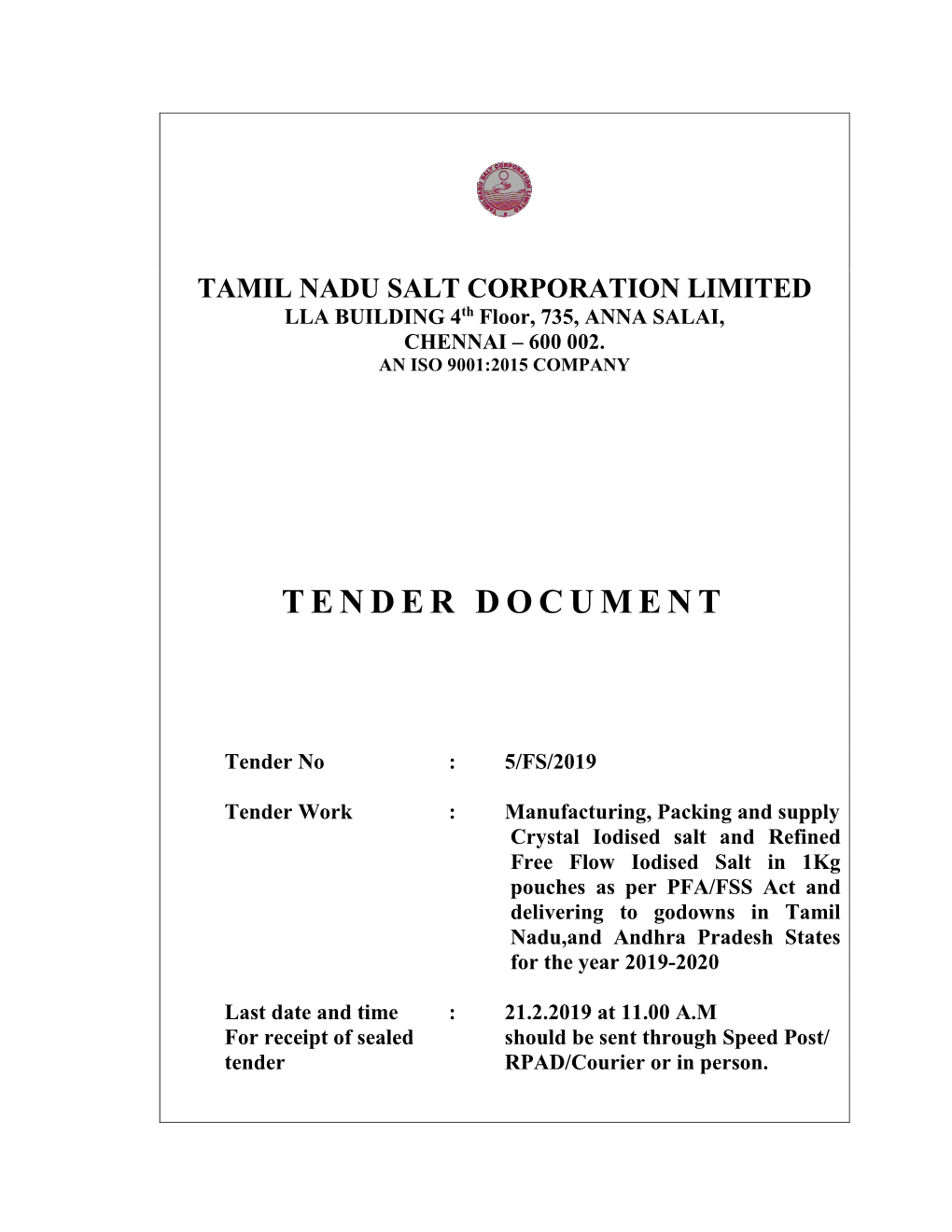 Tender Document