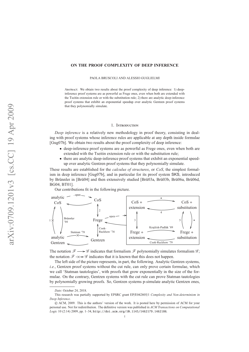 On the Proof Complexity of Deep Inference—Conjecture