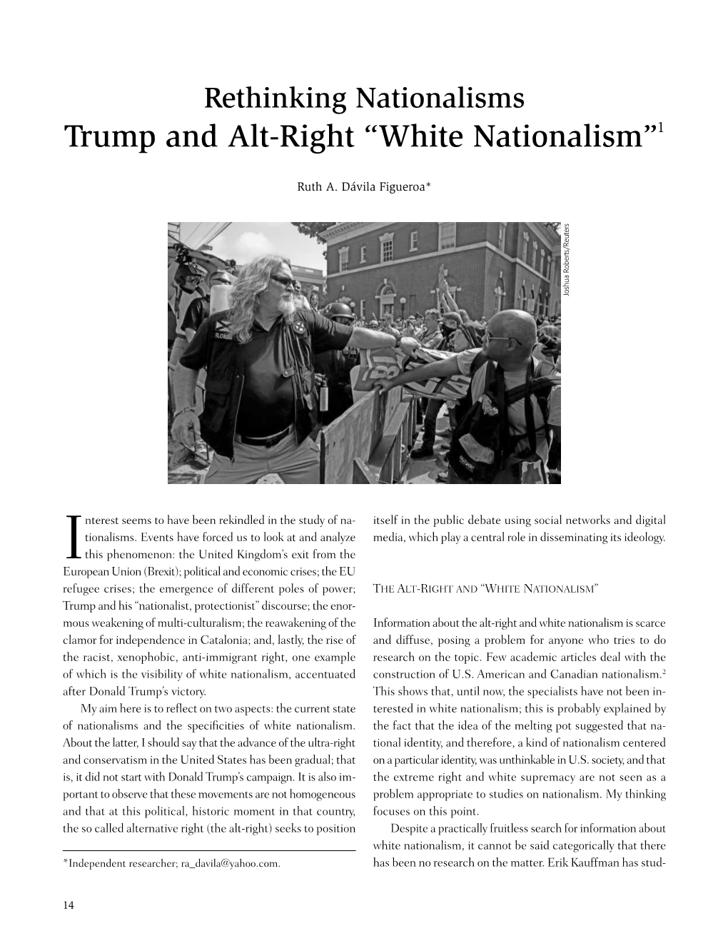 Trump and Alt-Right “White Nationalism”1