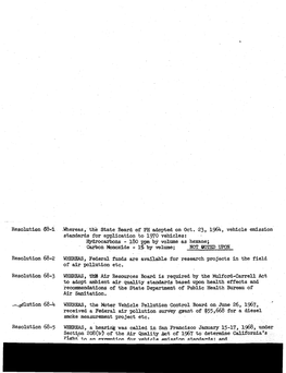 23, 1964, Vehic1-E Emission Standards for Application to I970 V