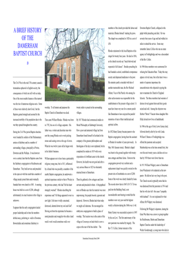 A Brief History of the Damerham Baptist Church