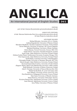 An International Journal of English Studies 24/1