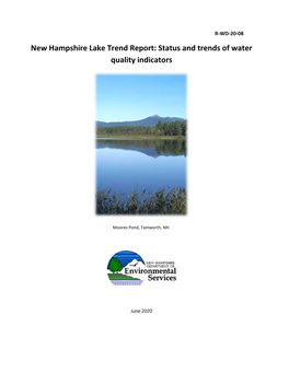 New Hampshire Lake Trend Report: Status and Trends of Water Quality Indicators