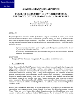 The Model of the Lerma-Chapala Watershed