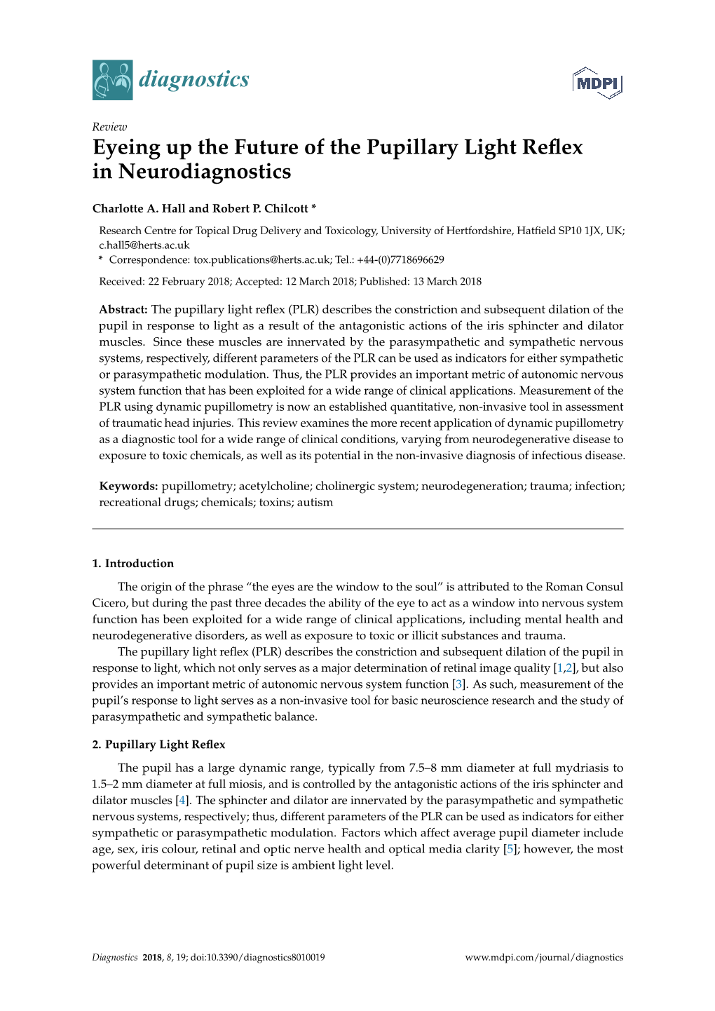 Eyeing up the Future of the Pupillary Light Reflex in Neurodiagnostics